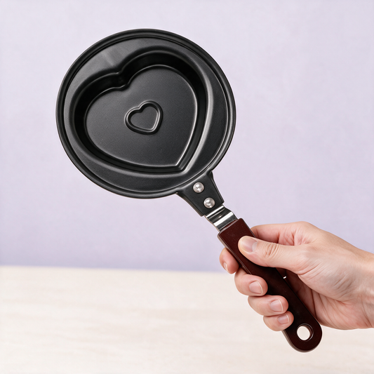 Hartjes koekenpan - romantisch cadeau voor Valentijnsdag