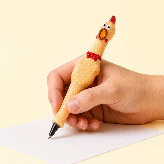 Schreeuwende kippenpen - grappige pen cadeau