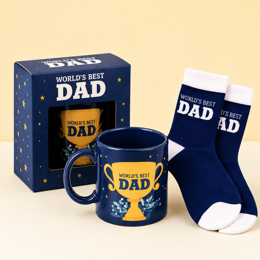 Vader Cadeauset met Mok en Sokken - cadeau voor Vaderdag bij Cadeaugek