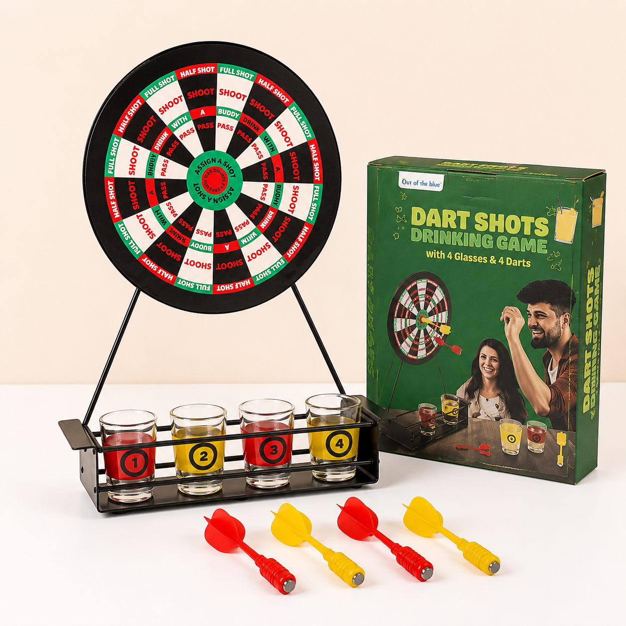 Darts Drankspel met Shotglaasjes