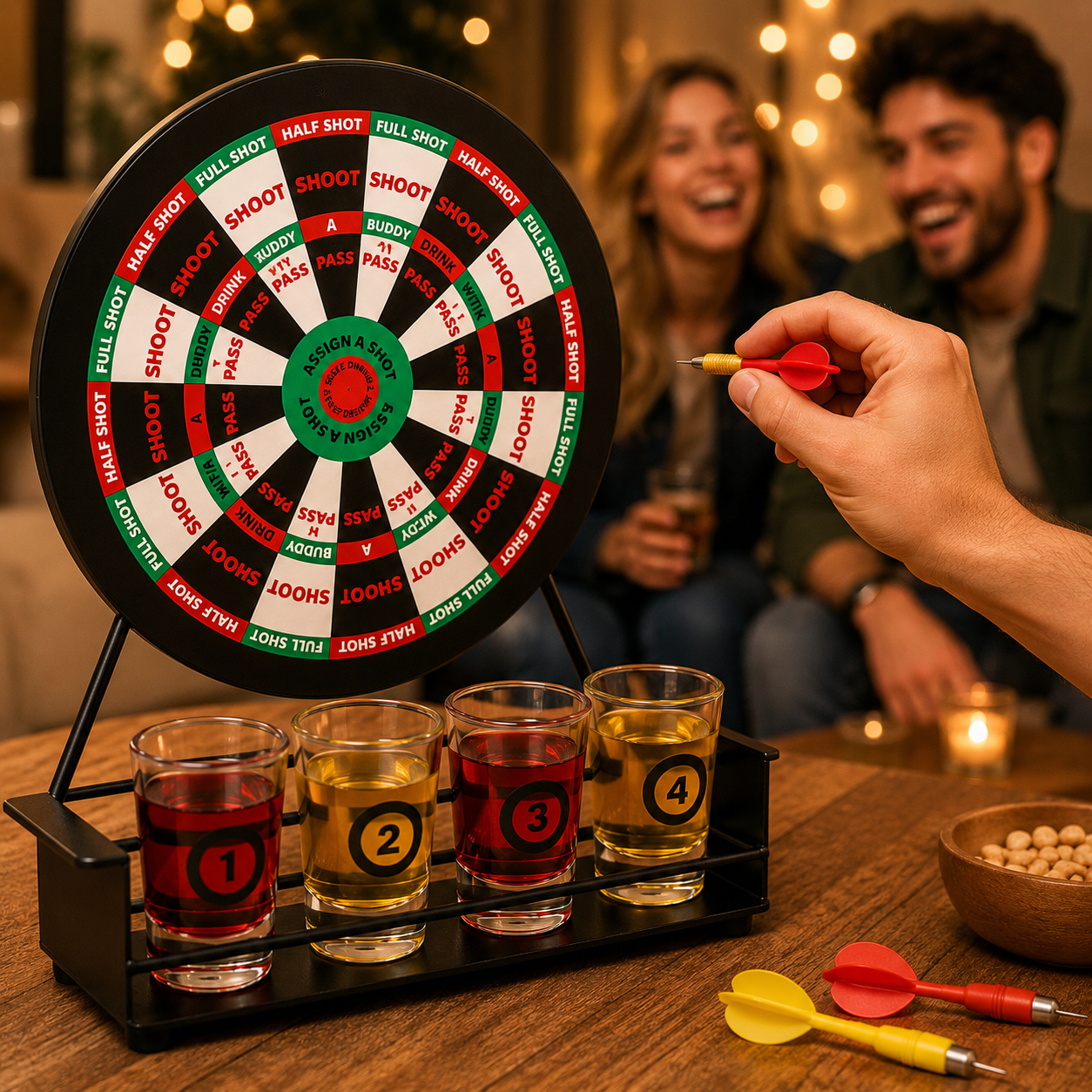 Darts Drankspel met Shotglaasjes