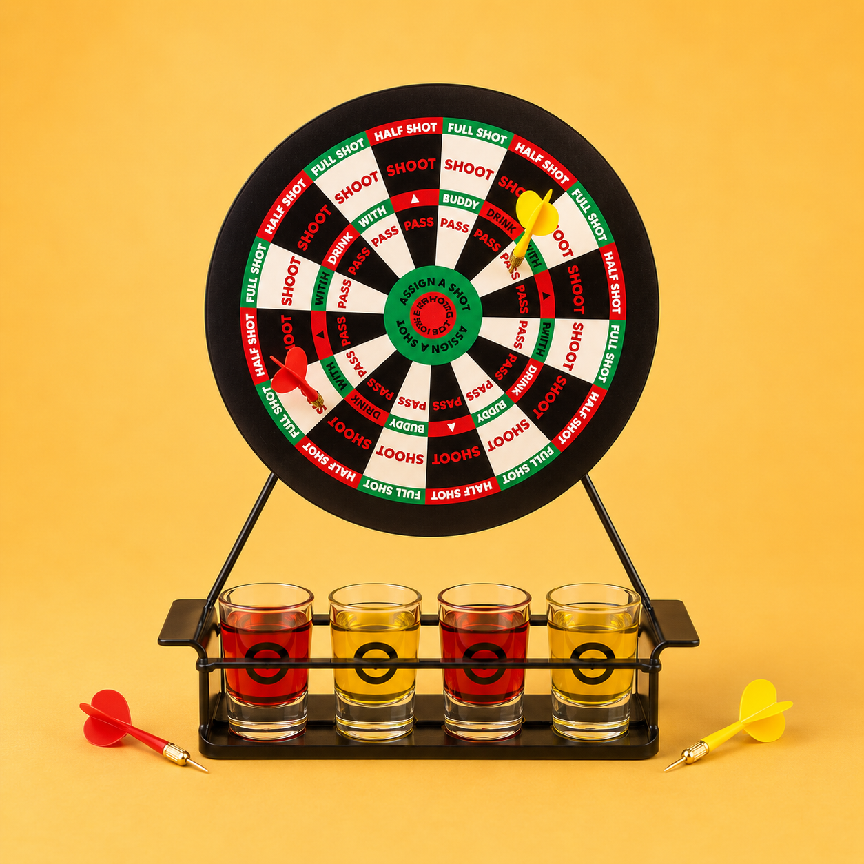 Darts Drankspel met Shotglaasjes