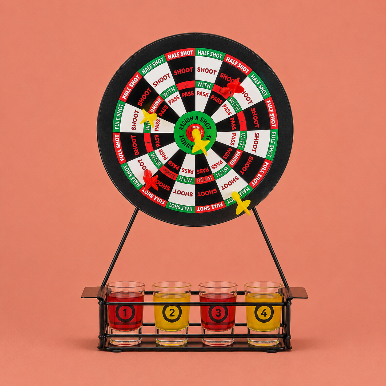 Darts Drankspel met Shotglaasjes