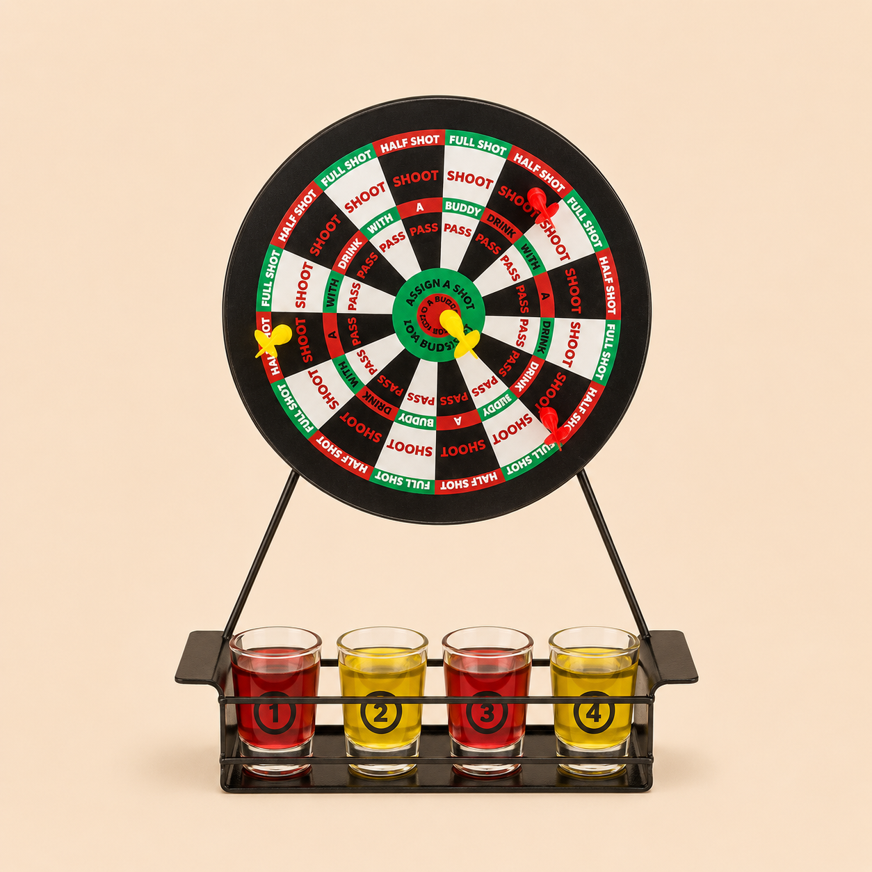 Darts Drankspel met Shotglaasjes