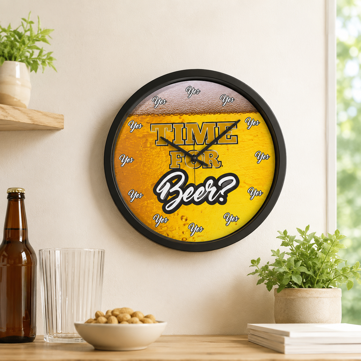 Bier Wandklok