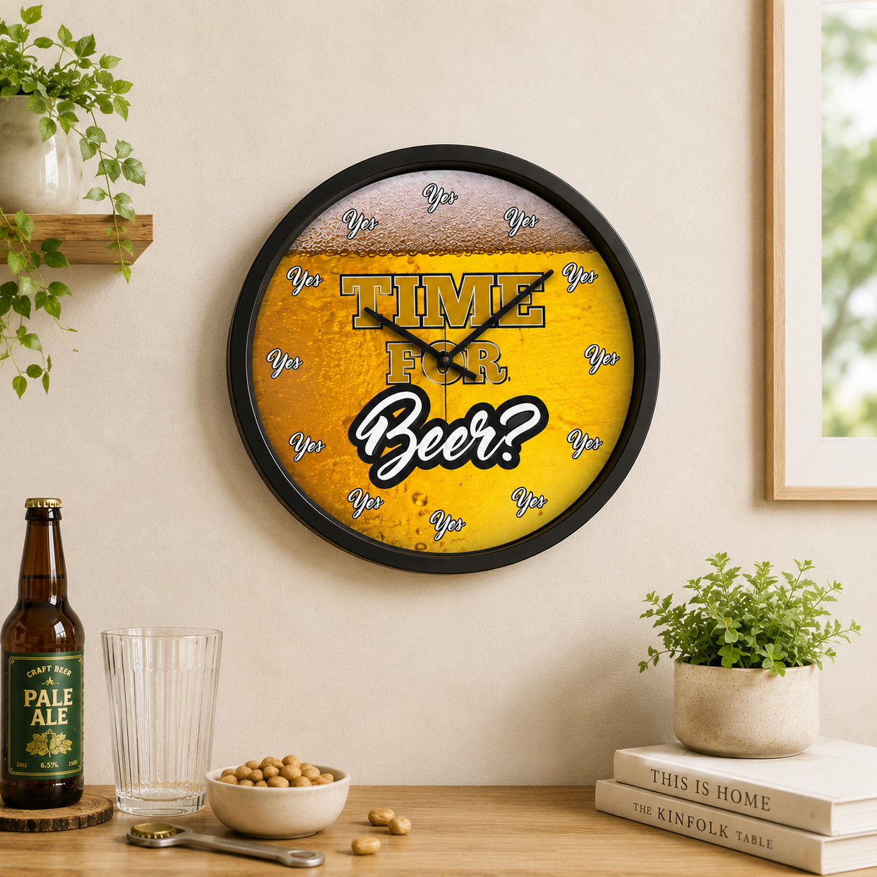 Bier Wandklok